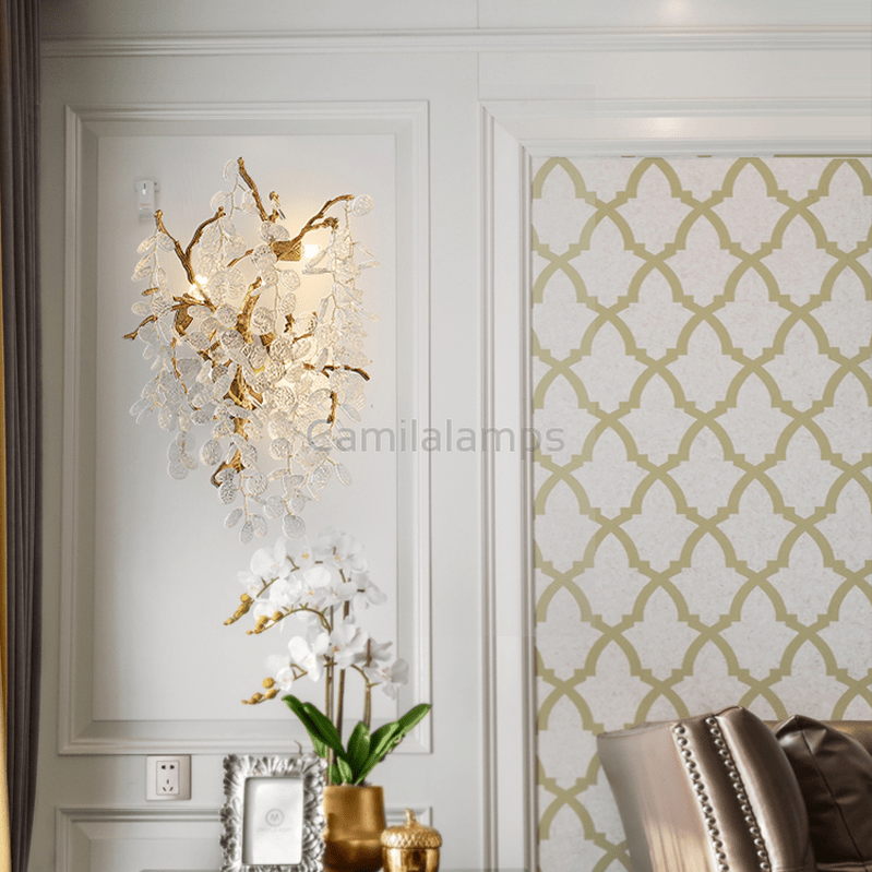 Thirza Branch Crystal Wall Sconce - Camilalamps - ILM0549
