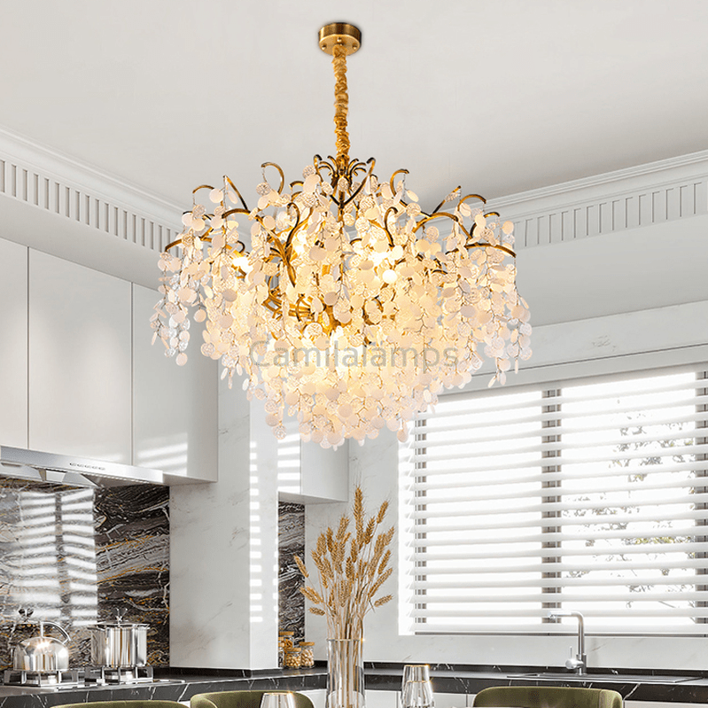 Thirza Brass Branch Crystal Chandelier - Camilalamps - ILC0575