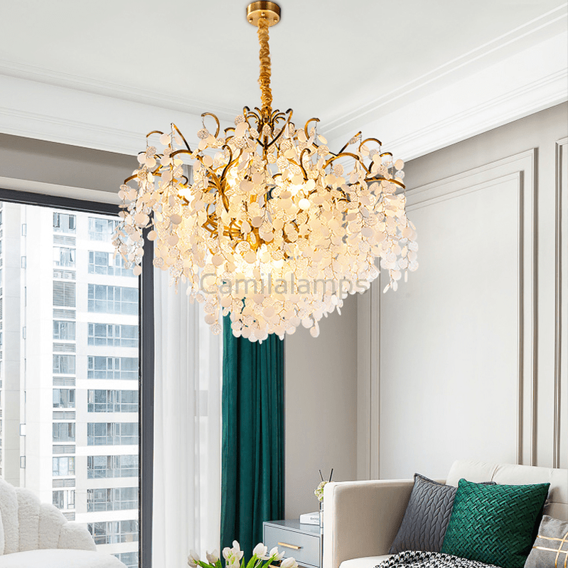 Thirza Brass Branch Crystal Chandelier - Camilalamps - ILM0575