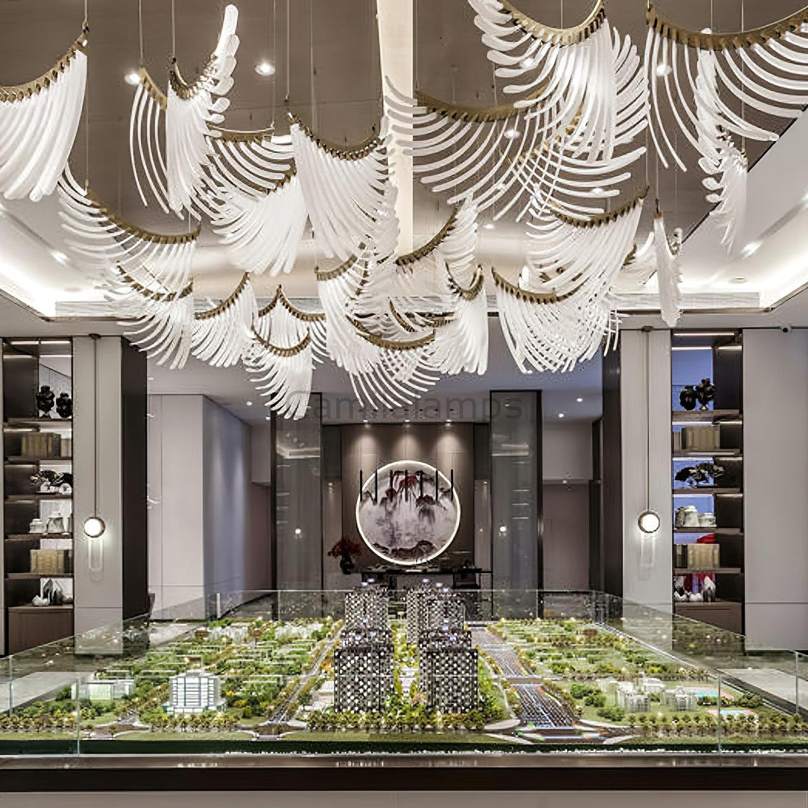 Tiered Palmette Chandelier - Camilalamps - VK202210211418-101