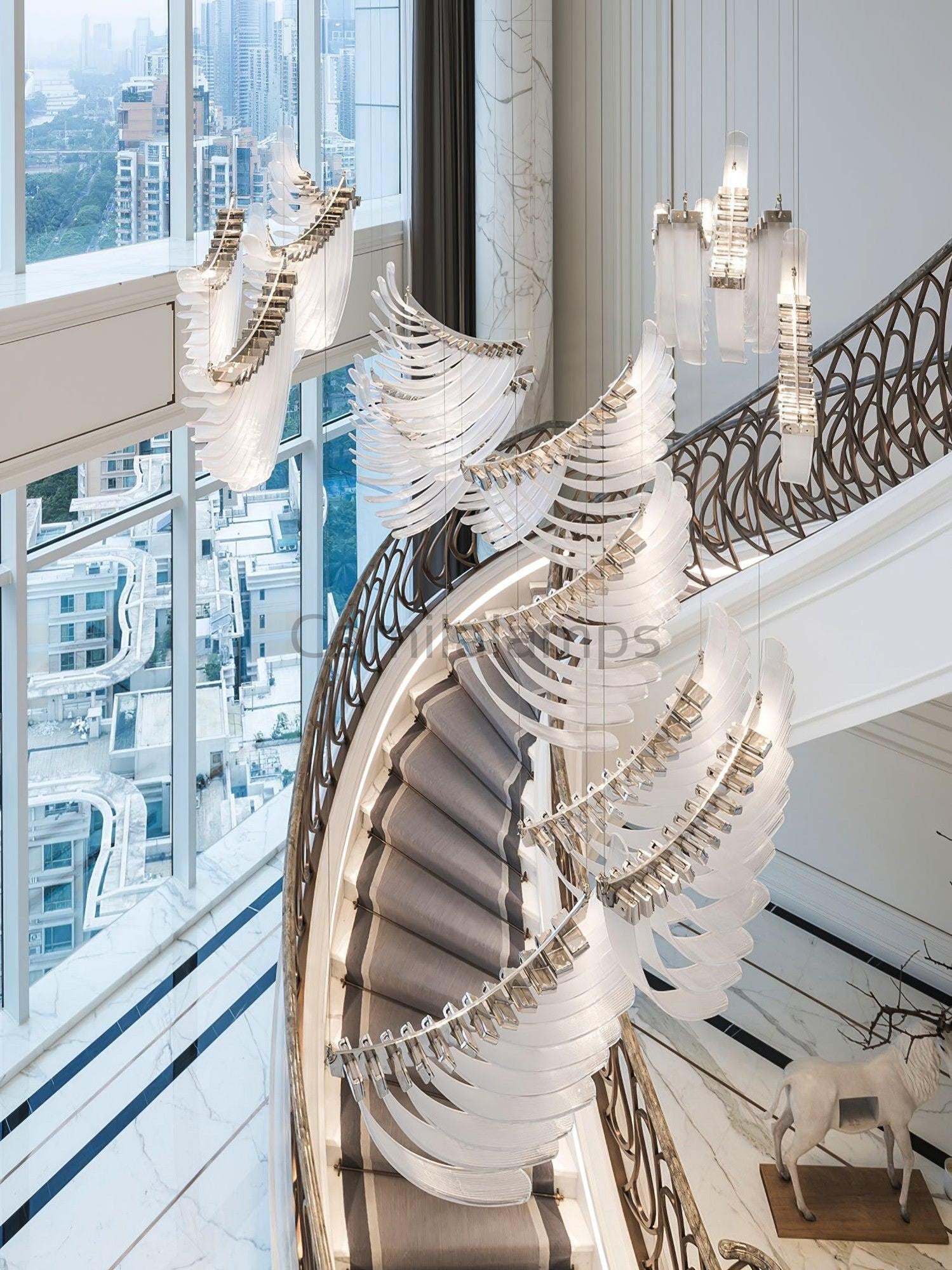 Tiered Palmette Chandelier - Camilalamps - VK202210211418-101