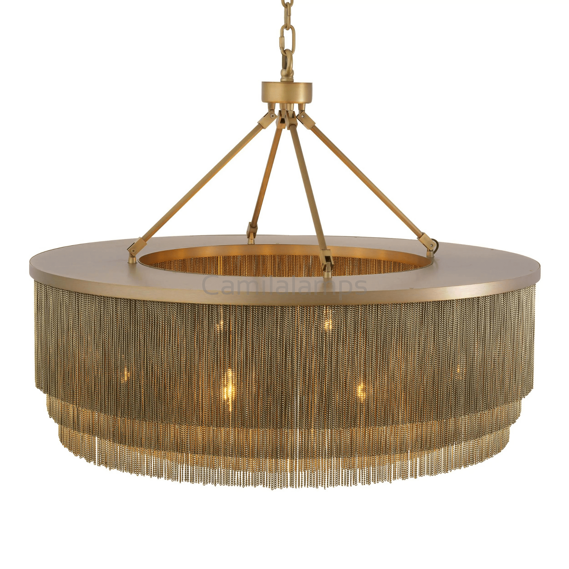 Tissot L (Brass/Bronze) Modern Chandelier - Camilalamps - CA - 2250
