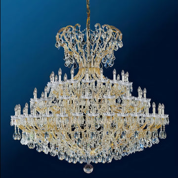 Traditional 84 Inch Extra Large Crystal Chandelier Classical 72 Lights Maria Theresa Chandelier For Wedding Hall - Camilalamps - Ca-1Classical-1034