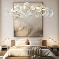 Tree Branch Chandelier White Ceramic Ginkgo Leaf Chandeliers, 6 - Light L47.2 in Rectangle Height Adjustable Chandelier for Dining Room Lighting Fixtures Hanging, Living Room, Bedroom, Gold - Camilalamps - B0FC6L5HCY