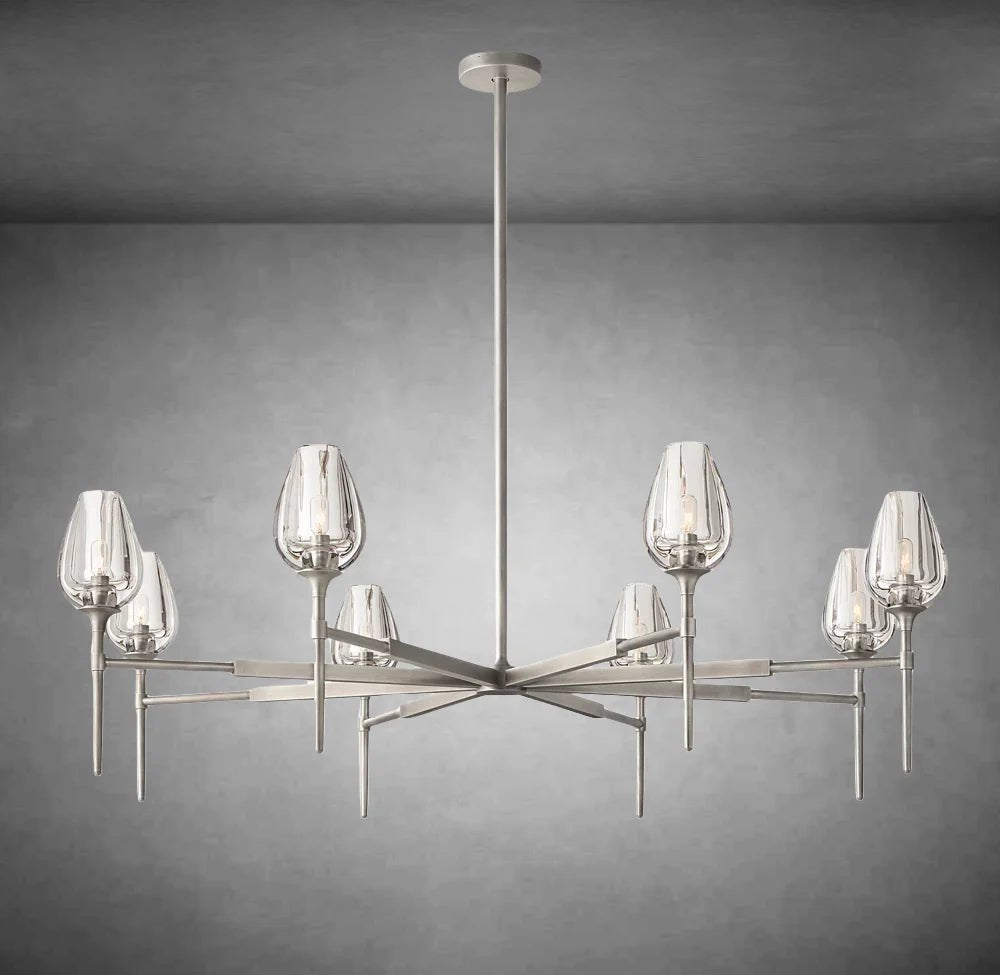 Tulipe Round Chandelier 27''42''54'' - Camilalamps - CA - EC2023 - C1006