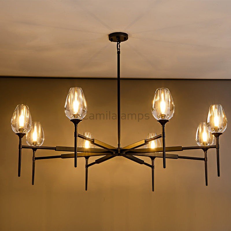 Tulipe Round Chandelier 27''42''54'' - Camilalamps - Ca-1EC2023-1C1006