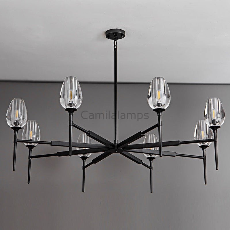 Tulipe Round Chandelier 27''42''54'' - Camilalamps - CA - EC2023 - C1006