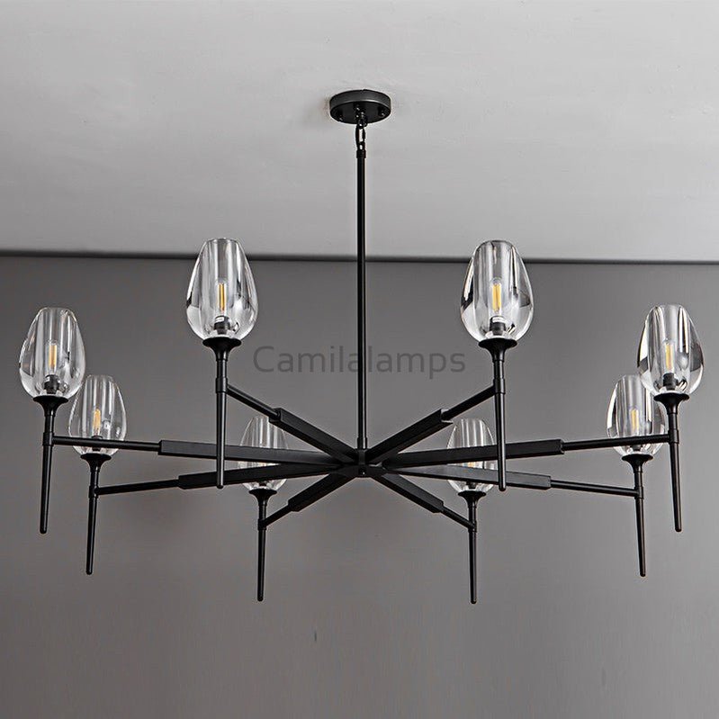 Tulipe Round Chandelier 27''42''54'' - Camilalamps - Ca-1EC2023-1C1006