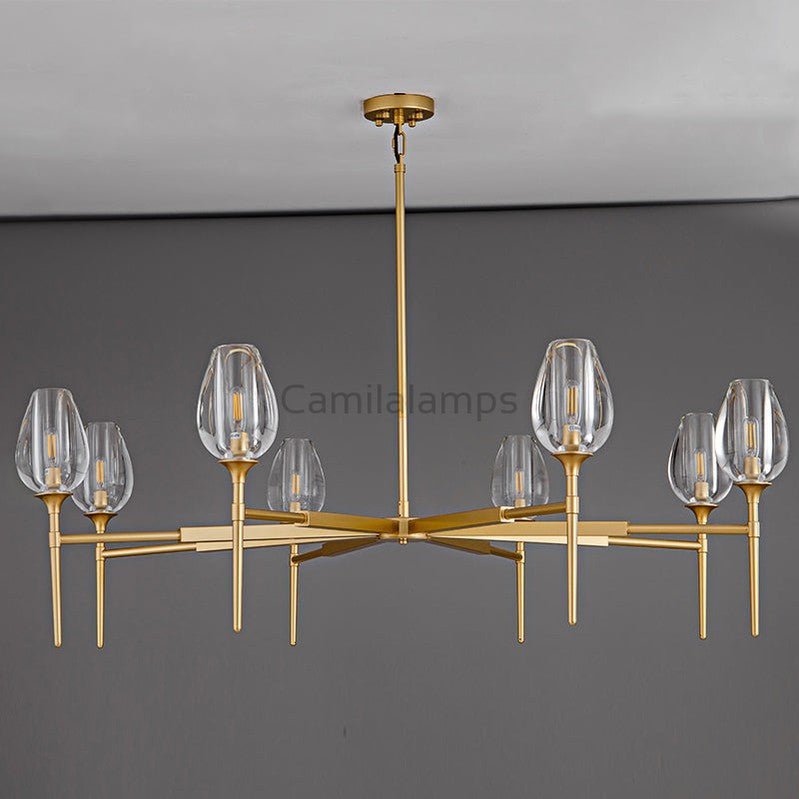 Tulipe Round Chandelier 27''42''54'' - Camilalamps - Ca-1EC2023-1C1006