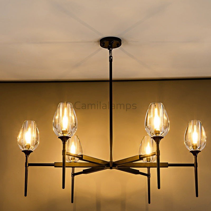 Tulipe Round Chandelier 27''42''54'' - Camilalamps - Ca-1EC2023-1C1006