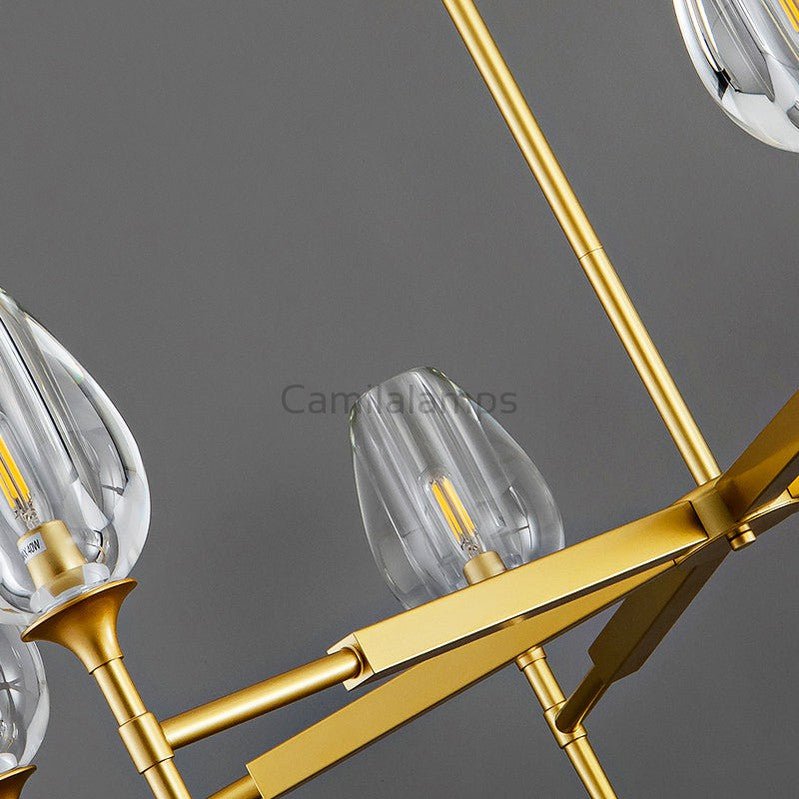 Tulipe Round Chandelier 27''42''54'' - Camilalamps - CA - EC2023 - C1006