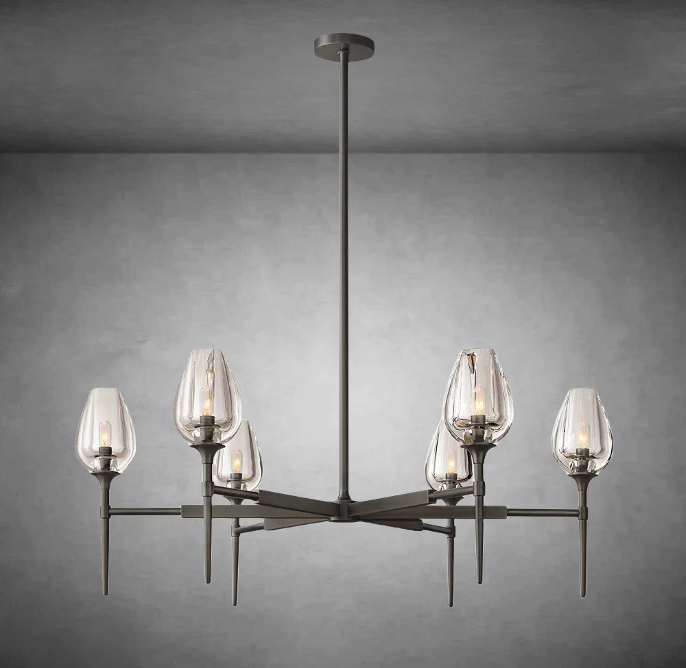 Tulipe Round Chandelier 27''42''54'' - Camilalamps - Ca-1EC2023-1C1003
