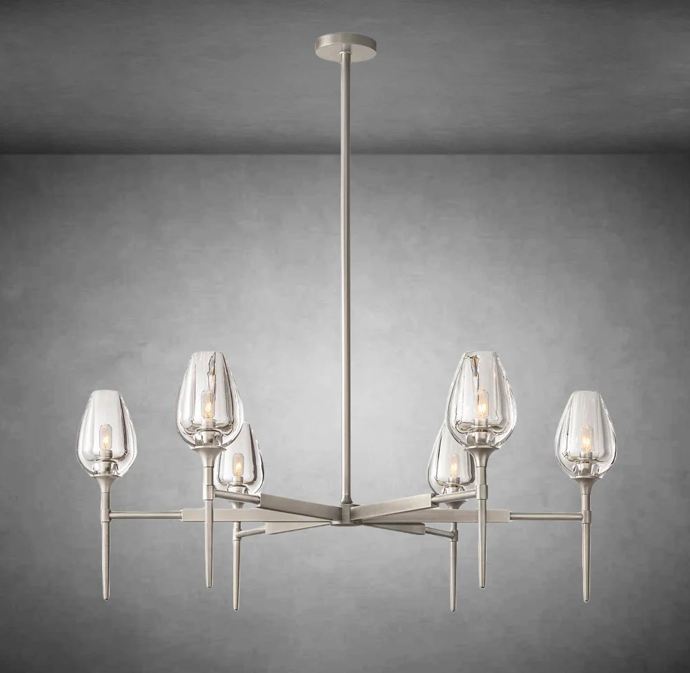 Tulipe Round Chandelier 27''42''54'' - Camilalamps - CA - EC2023 - C1005