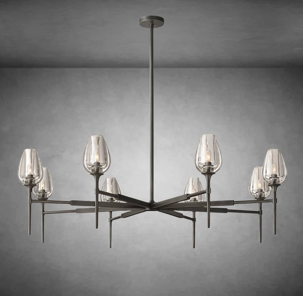 Tulipe Round Chandelier 27''42''54'' - Camilalamps - CA - EC2023 - C1004