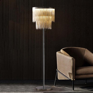 Valeria Aluminum Chain Modern Hardware Tassel Floor Lamp - Camilalamps - CAM - VA - 14