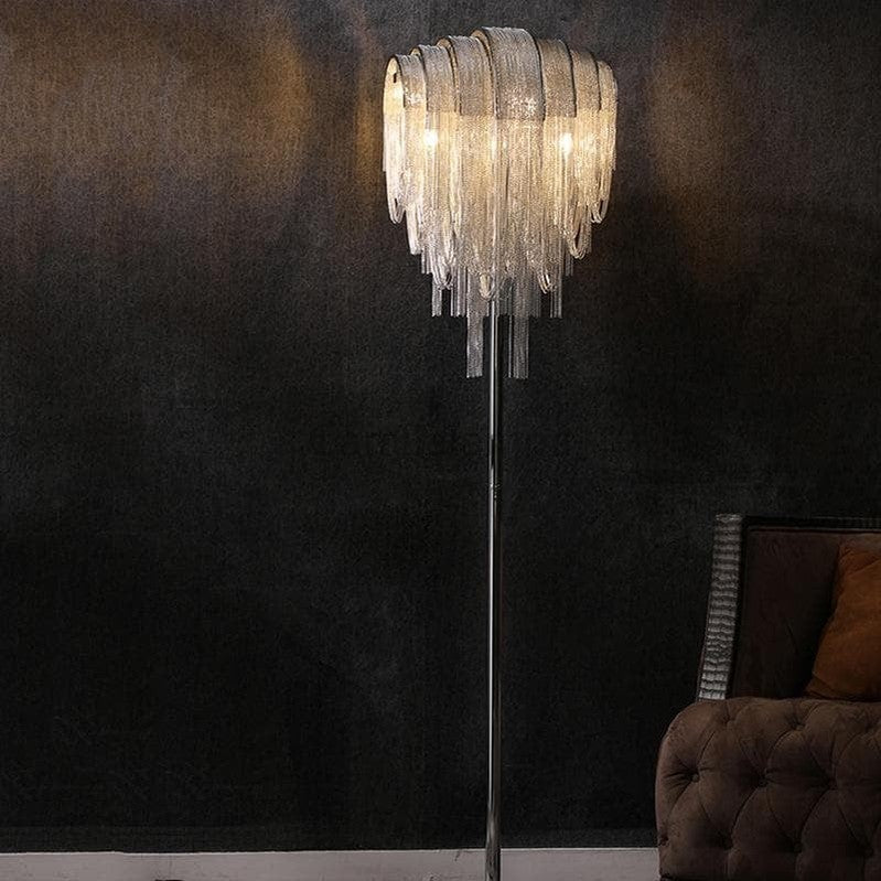 Valeria Aluminum Chain Modern Hardware Tassel Floor Lamp - Camilalamps - CAM - VA - 20