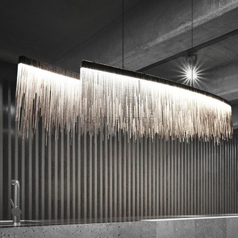 Valeria Aluminum Chain Modern Length Tassel Chandelier - Camilalamps - CAM - VA - 08