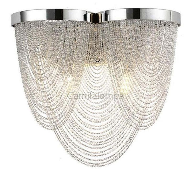 Valeria Aluminum Chain Modern Tassel Bedroom Wall Sconce - Camilalamps - CAM - VA - 30