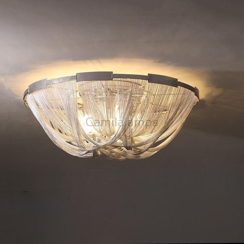 Valeria Aluminum Chain Tassel Flushmounts - Camilalamps - CAM - VA - 09