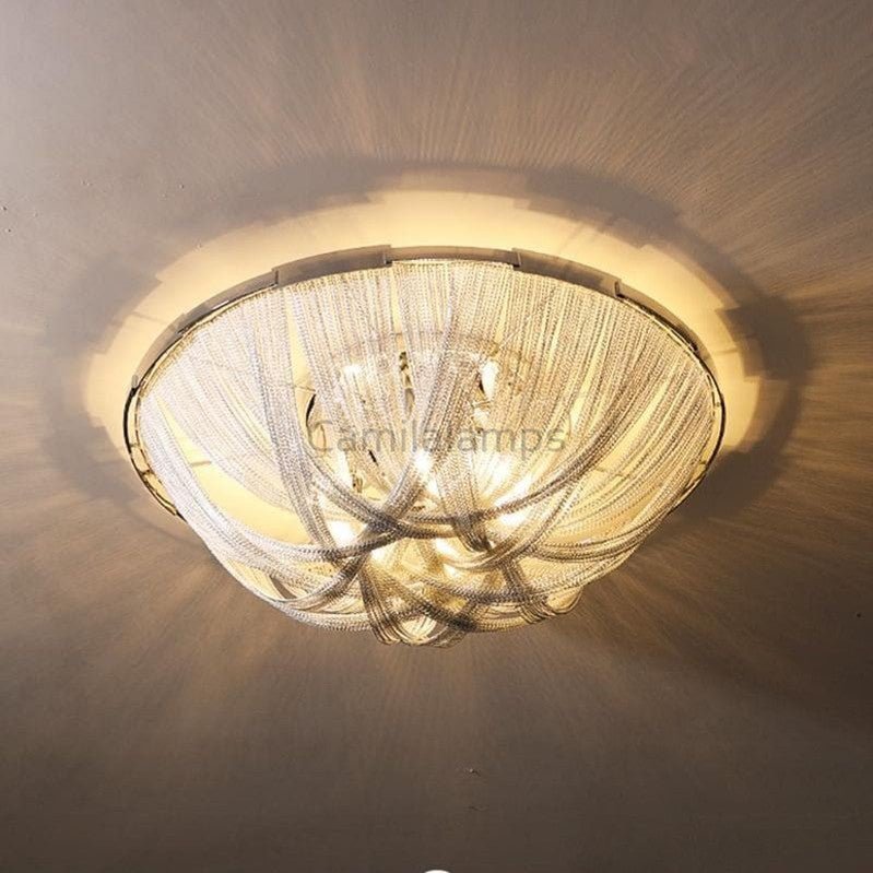 Valeria Aluminum Chain Tassel Flushmounts - Camilalamps - CAM - VA - 11