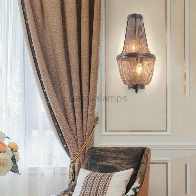 Valeria Aluminum Chain Wall Sconce - Camilalamps - CAM - VA - 34
