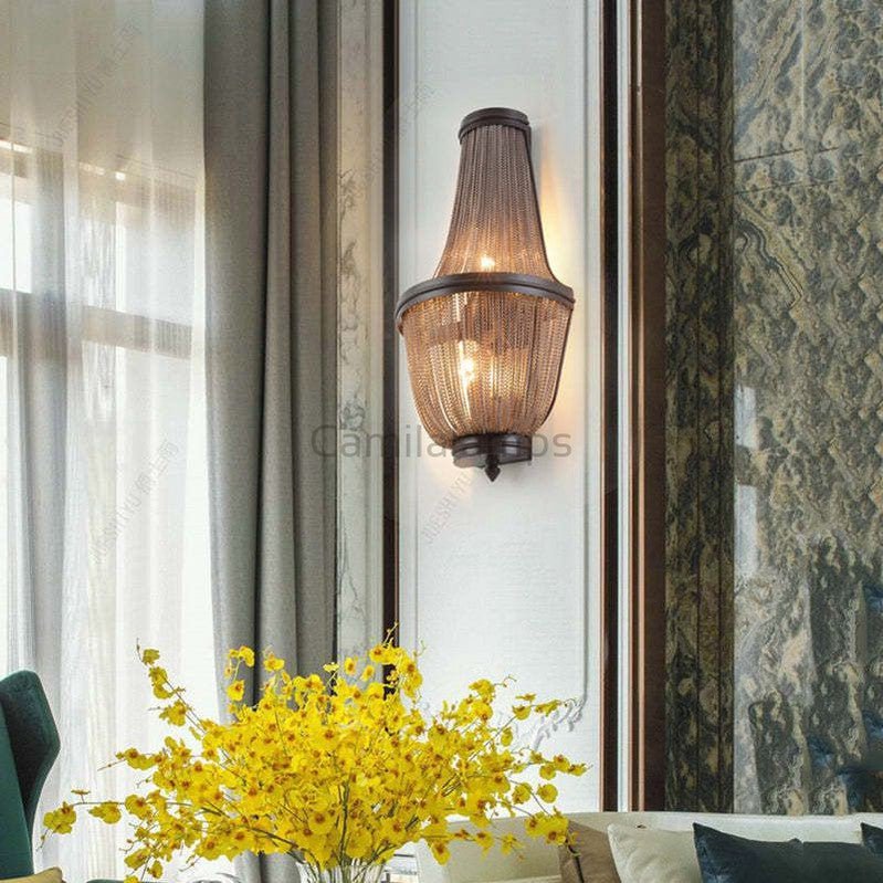 Valeria Aluminum Chain Wall Sconce - Camilalamps - CAM - VA - 34