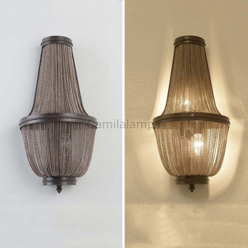 Valeria Aluminum Chain Wall Sconce - Camilalamps - CAM - VA - 34