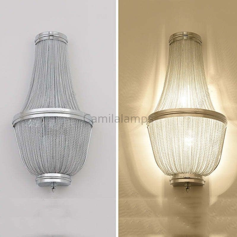 Valeria Aluminum Chain Wall Sconce - Camilalamps - CAM - VA - 34