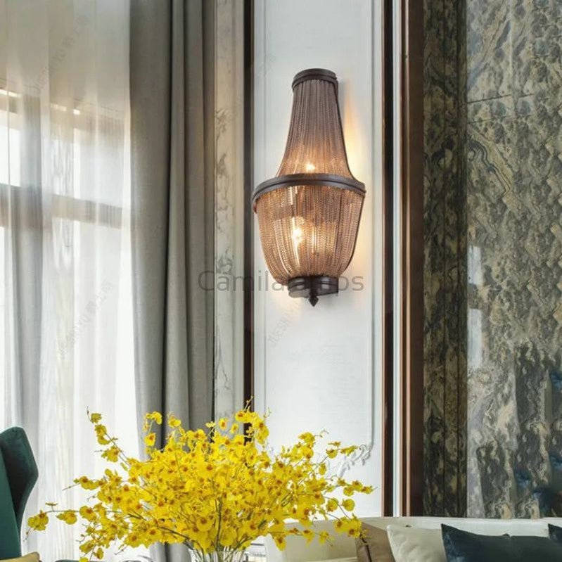 Valeria Aluminum Chain Wall Sconce - Camilalamps - CAM - VA - 34