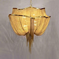 Valeria Aluminum Double - Layer Aluminum Chain Tassel Chandelier - Camilalamps - CAM - VA - 19