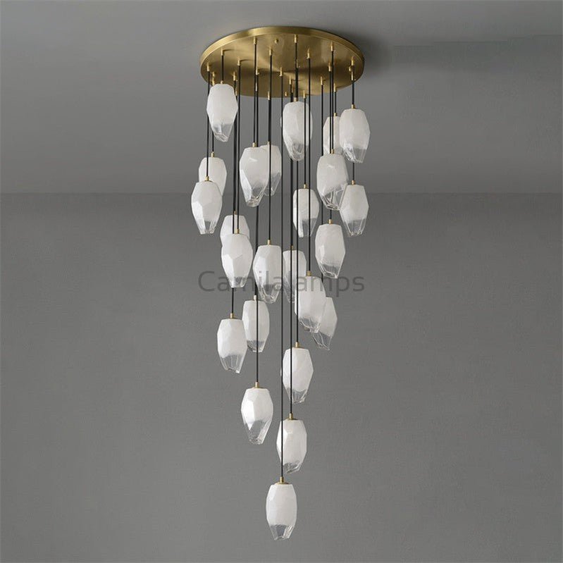 Vanessa glass long chandelier 24 Lights - Camilalamps - CaE-112