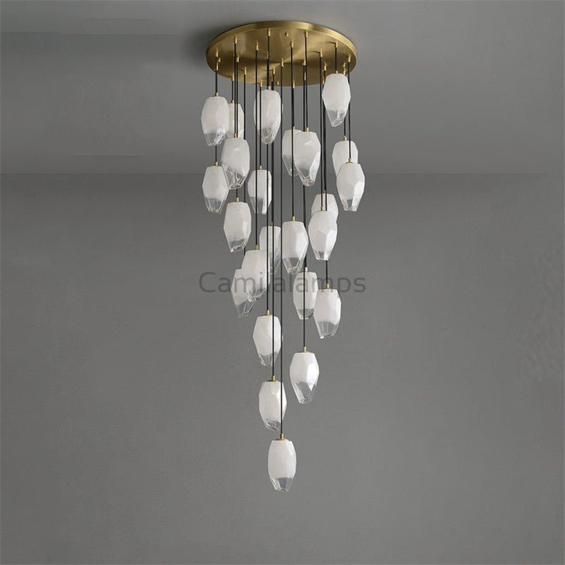 Vanessa glass long chandelier 24 Lights - Camilalamps - CaE-112