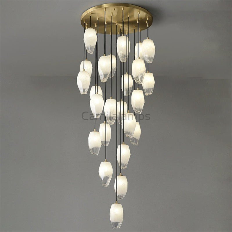 Vanessa glass long chandelier 24 Lights - Camilalamps - CaE-112