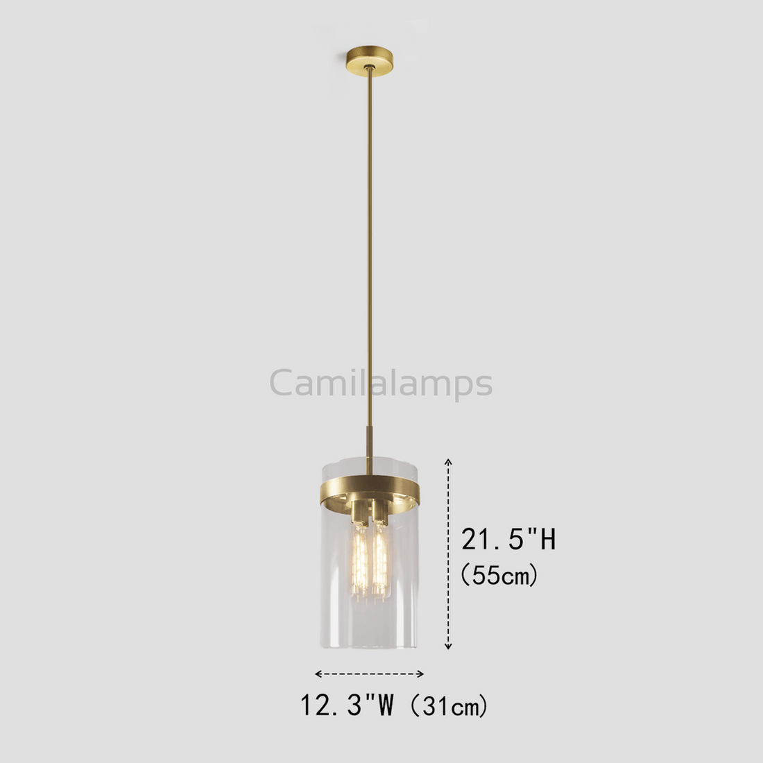 Verbena Cylinder Glass Pendant - Camilalamps - CA - LI2024 - C5609