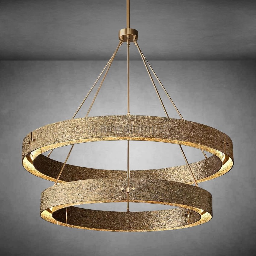 Veuvery Two - Tier Round Chandelier D 60" - Camilalamps - VRT556