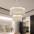 Vicky Two - tier Chain Tassel Round Chandelier - Camilalamps - ILC0610