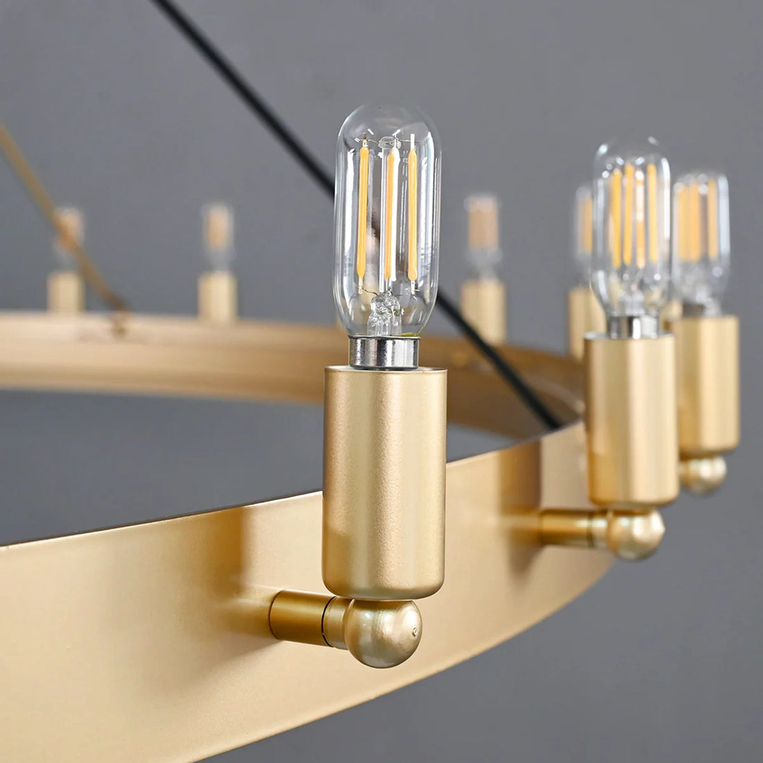 Vintage Filament Two - Tier Round Chandelier - Camilalamps - CAA - 10021A9