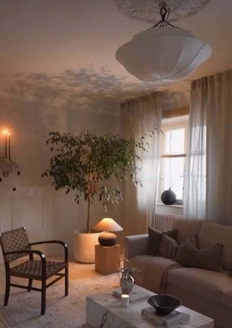 Vintage French Style Cream White Silk Umbrella Chandelier - Camilalamps - CA - CH2563015