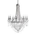 Vintage Iron Crystal Pendant Candle Chandelier - Camilalamps - CAM - X - 05840