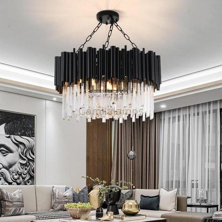 Viol Crystal Round Chandelier - Camilalamps - CA - A - 406