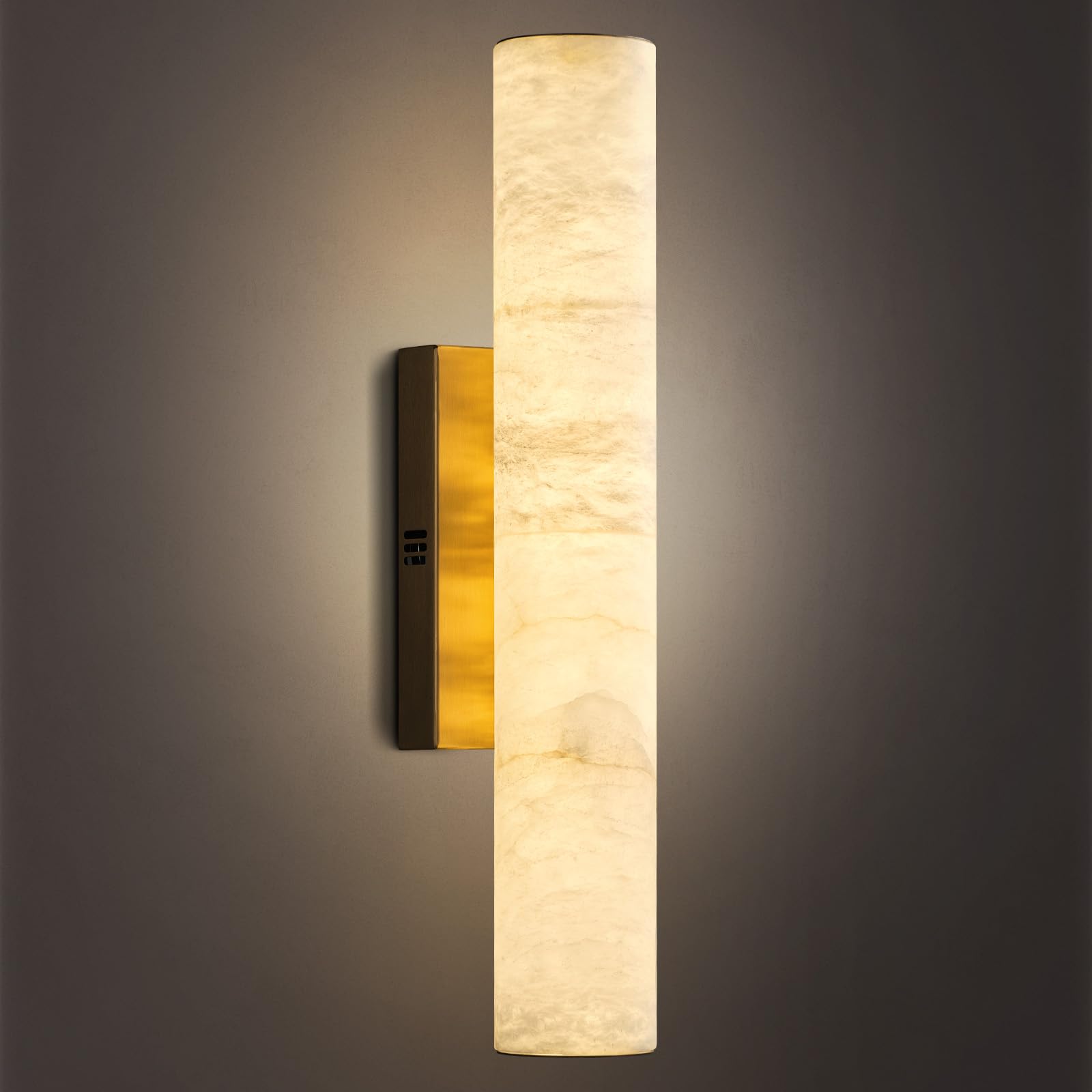 Wall Sconces, Alabaster Brass Wall Sconce, 20" Modern Gold Sconce Wall Lamp,Bathroom Wall Lights Vanity Light for Living Room, Bedroom, Hallway, Stairs - Camilalamps - B0DMP2P735