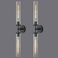 Wall Sconces Set of 2, Brass and Gold Wall Lighting Fixtures with Clear Glass, Mounted Lamps for Bedroom, Bathroom, Living Room, Hallway - Camilalamps - B0DJVVFYN9