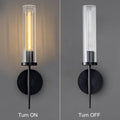 Wall Sconces Set of Two, 17.7'' Black Bathroom Wall Sconce Light with Glass Tube, 2 - Light Sconces Wall Lighting Over Mirror Vanity Wall Lights for Living Room, Hallway, Bedroom, Staircase - Camilalamps - B0FJD1XRK3