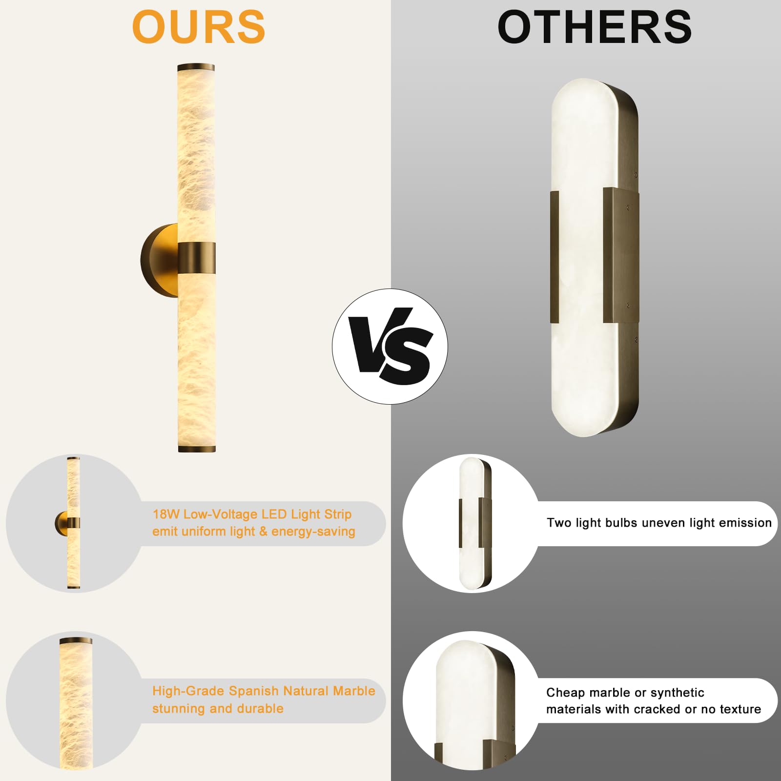 Wall Sconces Set of Two, 17.7'' Black Bathroom Wall Sconce Light with Glass Tube, 2 - Light Sconces Wall Lighting Over Mirror Vanity Wall Lights for Living Room, Hallway, Bedroom, Staircase - Camilalamps - B0FJD1XRK3