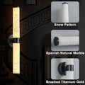 Wall Sconces Set of Two, 17.7'' Black Bathroom Wall Sconce Light with Glass Tube, 2 - Light Sconces Wall Lighting Over Mirror Vanity Wall Lights for Living Room, Hallway, Bedroom, Staircase - Camilalamps - B0FJD1XRK3