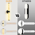 Wall Sconces Set of Two, 17.7'' Black Bathroom Wall Sconce Light with Glass Tube, 2 - Light Sconces Wall Lighting Over Mirror Vanity Wall Lights for Living Room, Hallway, Bedroom, Staircase - Camilalamps - B0FJD1XRK3