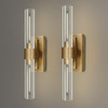 Wall Sconces Set of Two, Brass Wall Lights for Bathroom Vanity, 22.8