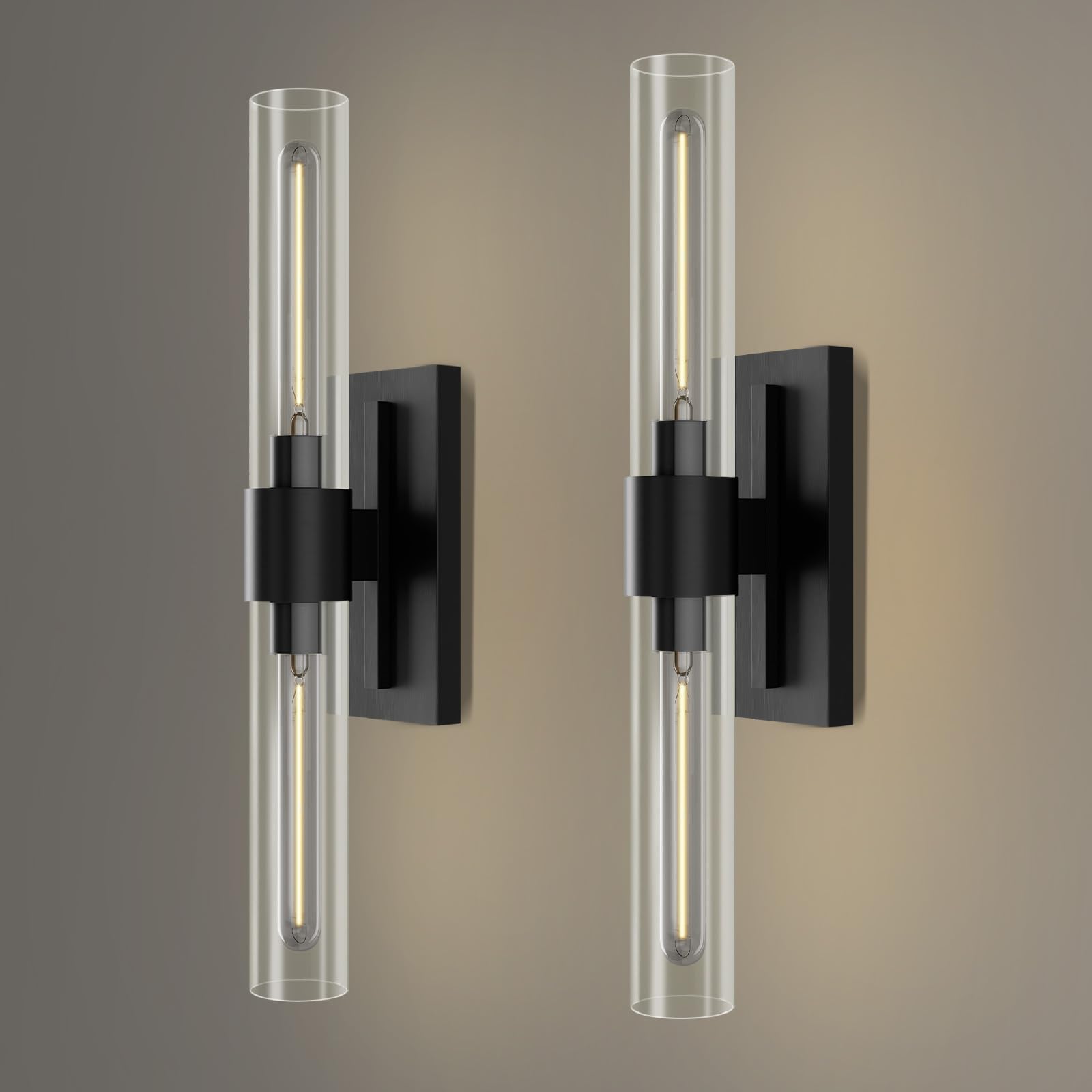 Wall Sconces Set of Two, Brass Wall Lights for Bathroom Vanity, 22.8" Gold Sconces 2 - Light, Indoor Brass Wall Sconces for Bathroom Mirror, Vanity, Bedroom, Living Room - Camilalamps - B0CJBWWSHW