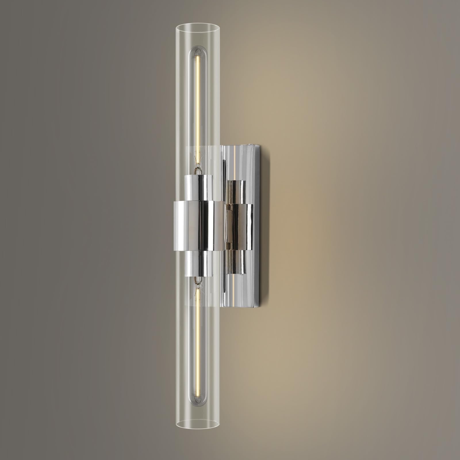 Wall Sconces Set of Two, Brass Wall Lights for Bathroom Vanity, 22.8" Gold Sconces 2 - Light, Indoor Brass Wall Sconces for Bathroom Mirror, Vanity, Bedroom, Living Room - Camilalamps - B0CJC295M3