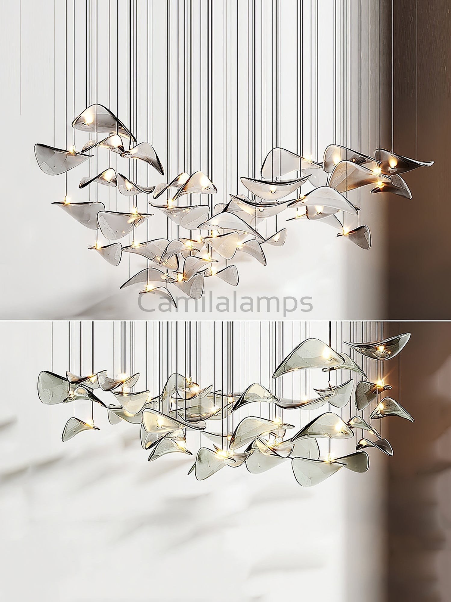 Wave Floating Leaf Chandelier - Camilalamps - VKC-1240524-101
